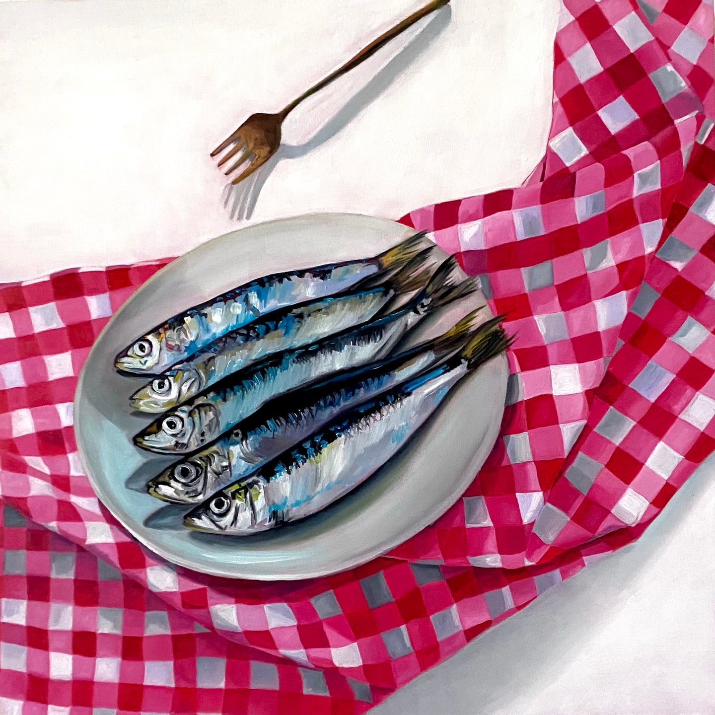 Pink Gingham and Sardines